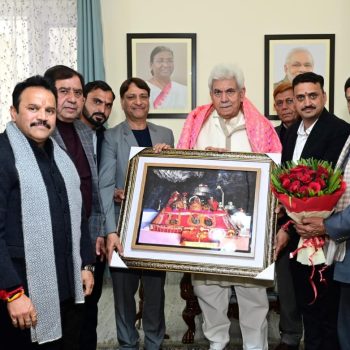 Chairman LAHDC Kargil, public delegation from Katra call on LG Sinha